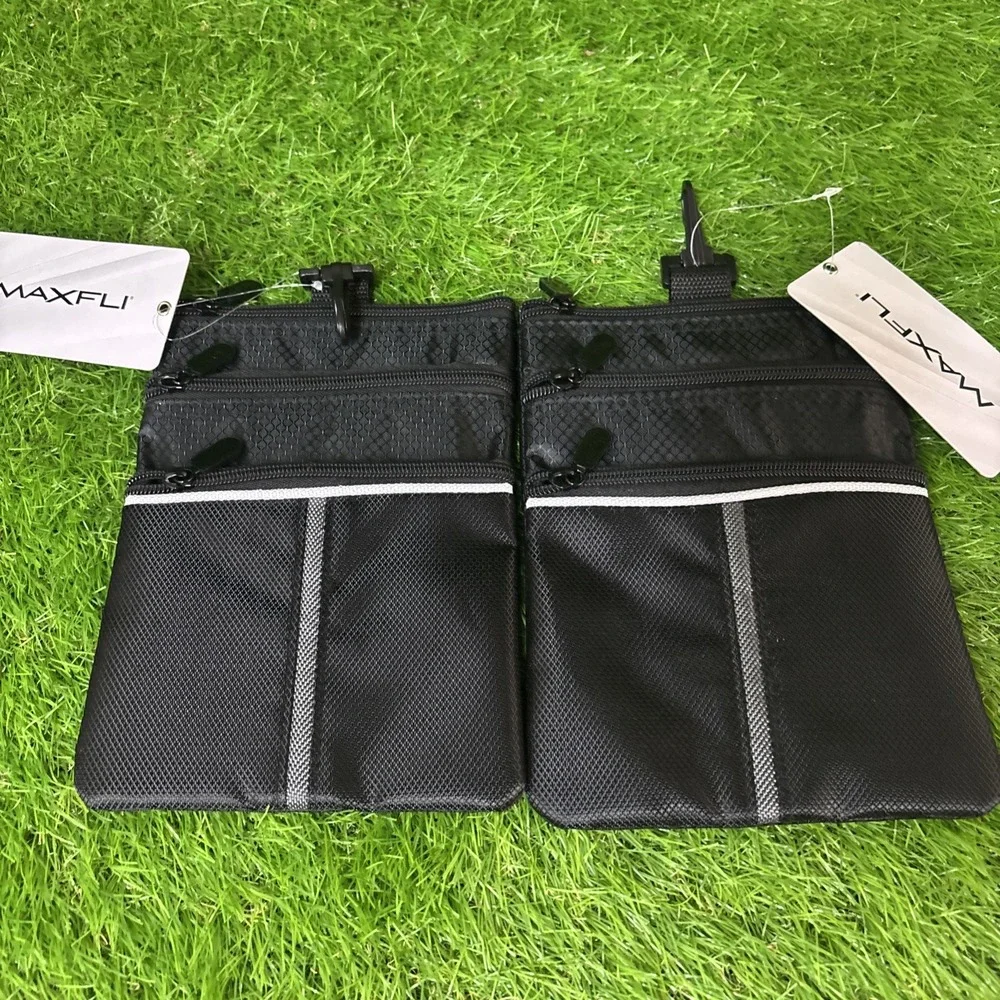 2 Maxfli Deluxe Valet Bags Attaches to Golf Bag protects‎ phones cables Watches
